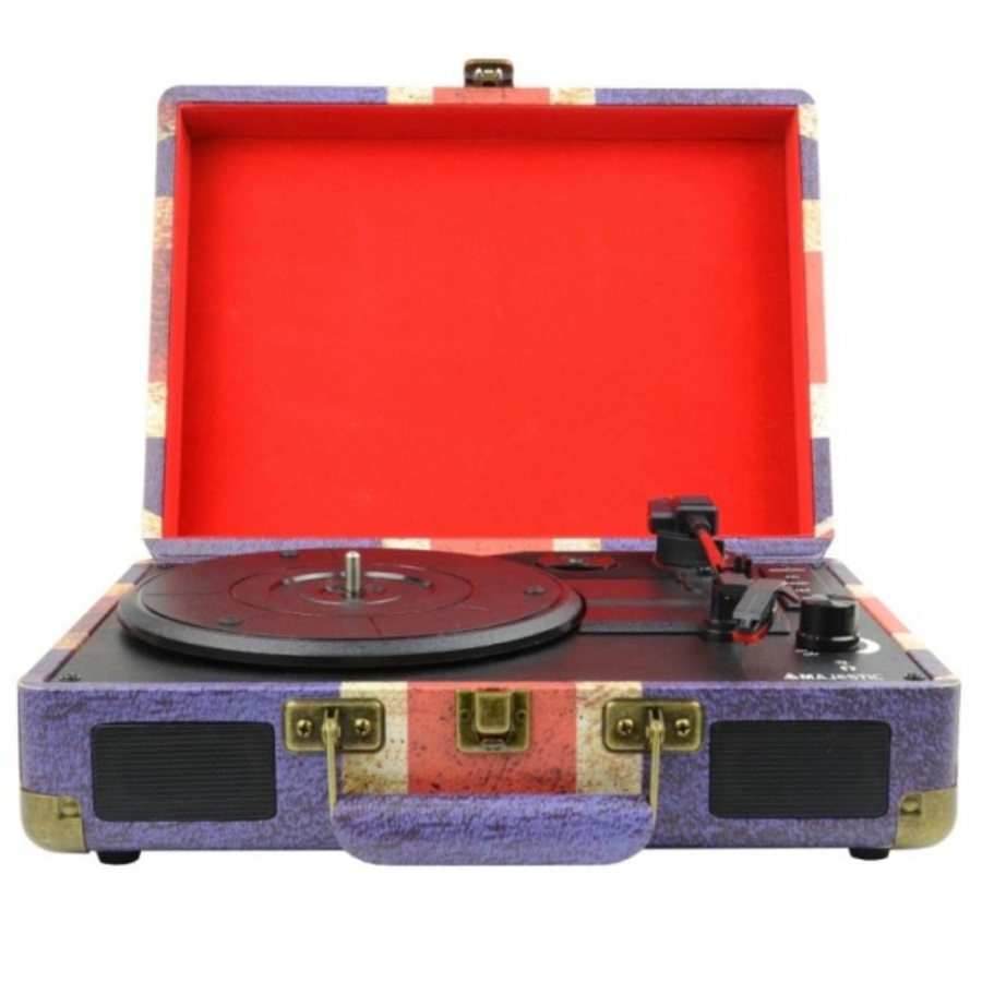 Acquista Lettore musicale Giradischi portatile con altoparlanti Giradischi  fonografico vintage Giradischi audio stereo Registrazione 33/45/78 giri/min