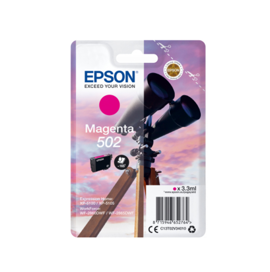 EPSON 502 T02V34010 INK JET MAGENTA*
