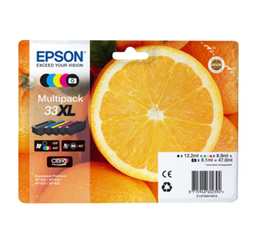 EPSON T33 XL INK CLARIA MULTIPACK 5col