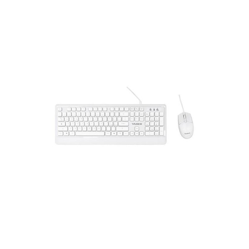 YASHI KIT TASTIERA + MOUSE USB WHITE